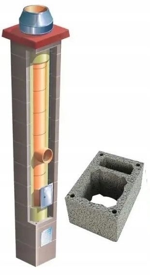 Keramický systémový komín Brata Universal Sw fi 200 14 m 36x50 cm zateplený