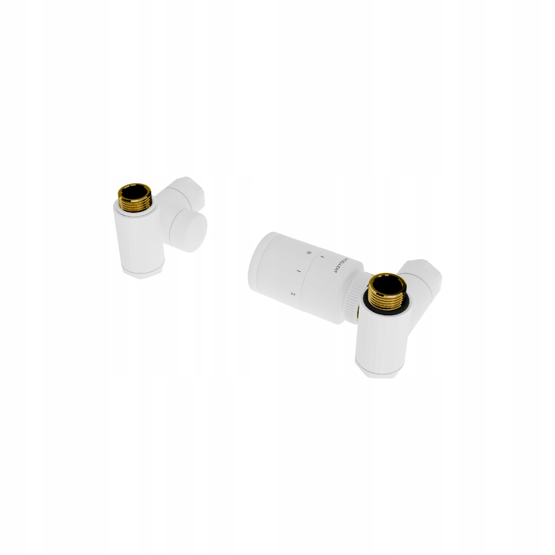 Termostatická sada Caldo s topným tělesem, bílá matná, pravá, axiální