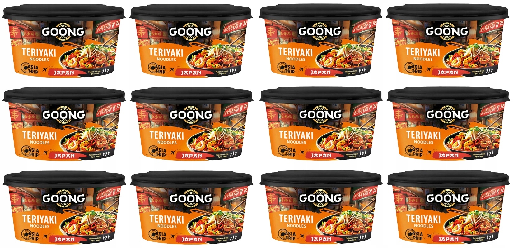 Levně 12x 90g Goong Teriyaki Nudle Karton (Balení)