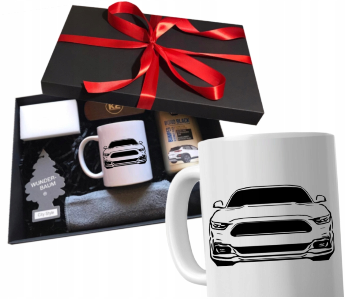 Dárek – hrnek pro řidiče auta Mustang – sada moto pomůcek pro muže