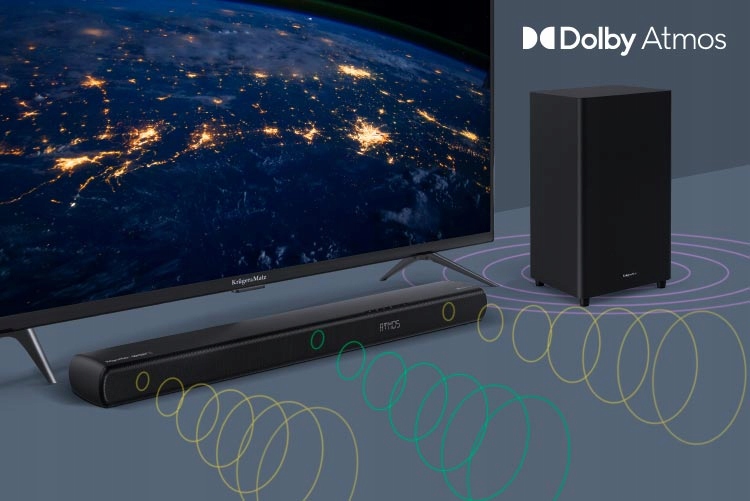 Soundbar Bluetooth 3.1.2 CH Dolby Atmos Subwoofer System dźwięku 3.1