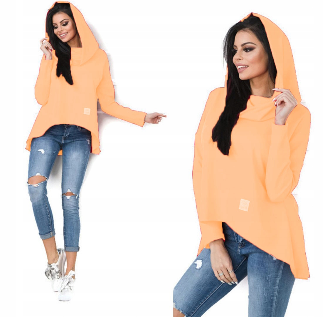 

Asymetryczna Tunika Bluza Sukienka Komin Kaptur XL