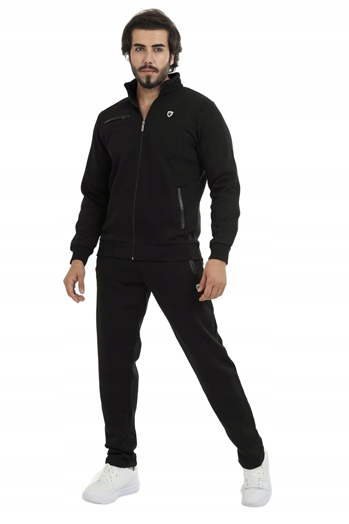 Marco Ferry Černý Teplákovka S Dlouhou Nohavicí Plus Size Z Bavlny 3XL Opa