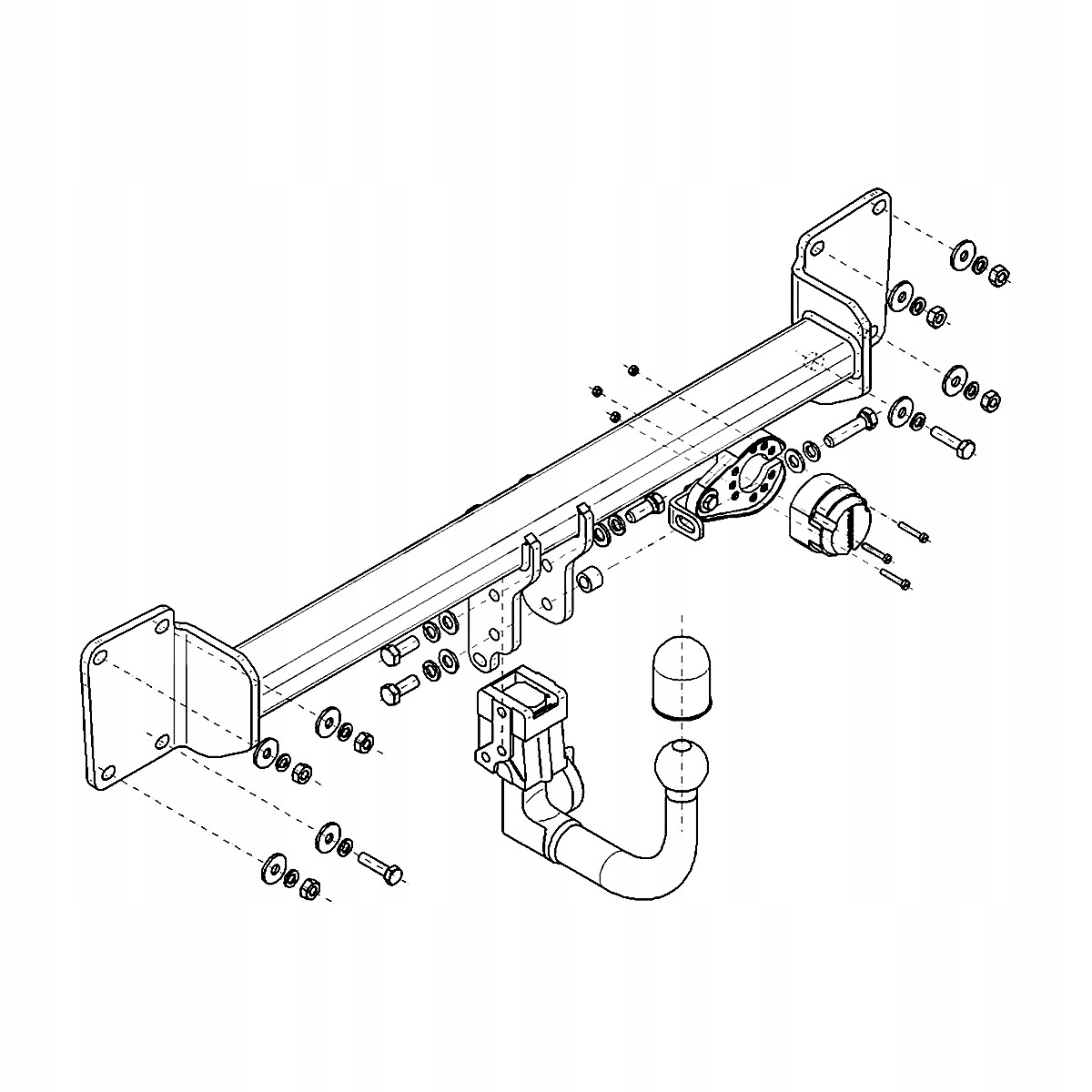 Hak holowniczy Wypinany do Volvo V60 2 II Kombi od 18 MODUŁ 13 PIN GRATIS Producent Steinhof