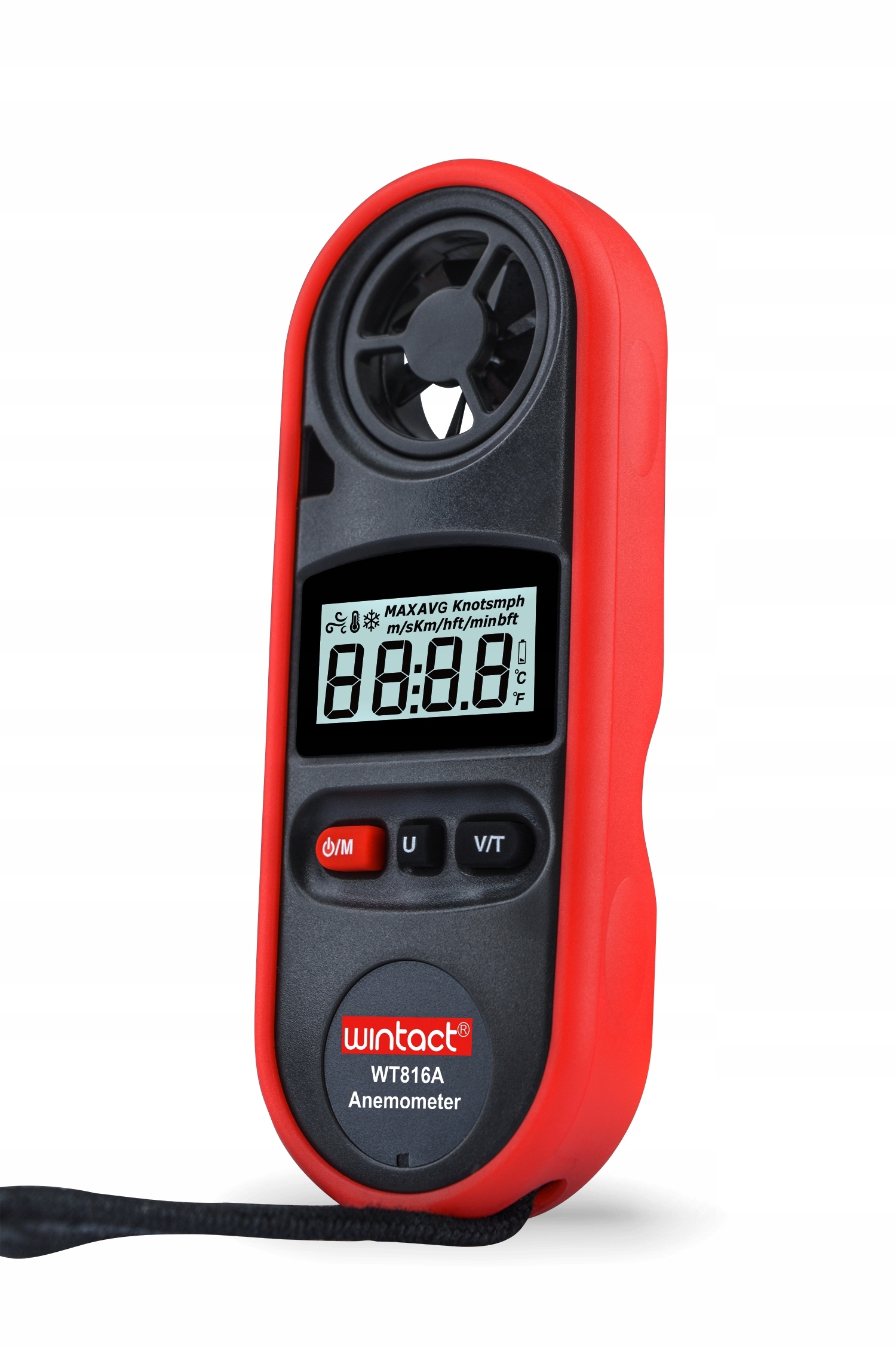 ANEMOMETR WIATROMIERZ POMIAR PRĘDKOŚCI POWIETRZA MIERNIK WIATRU TEMPERATURY Model WT816A