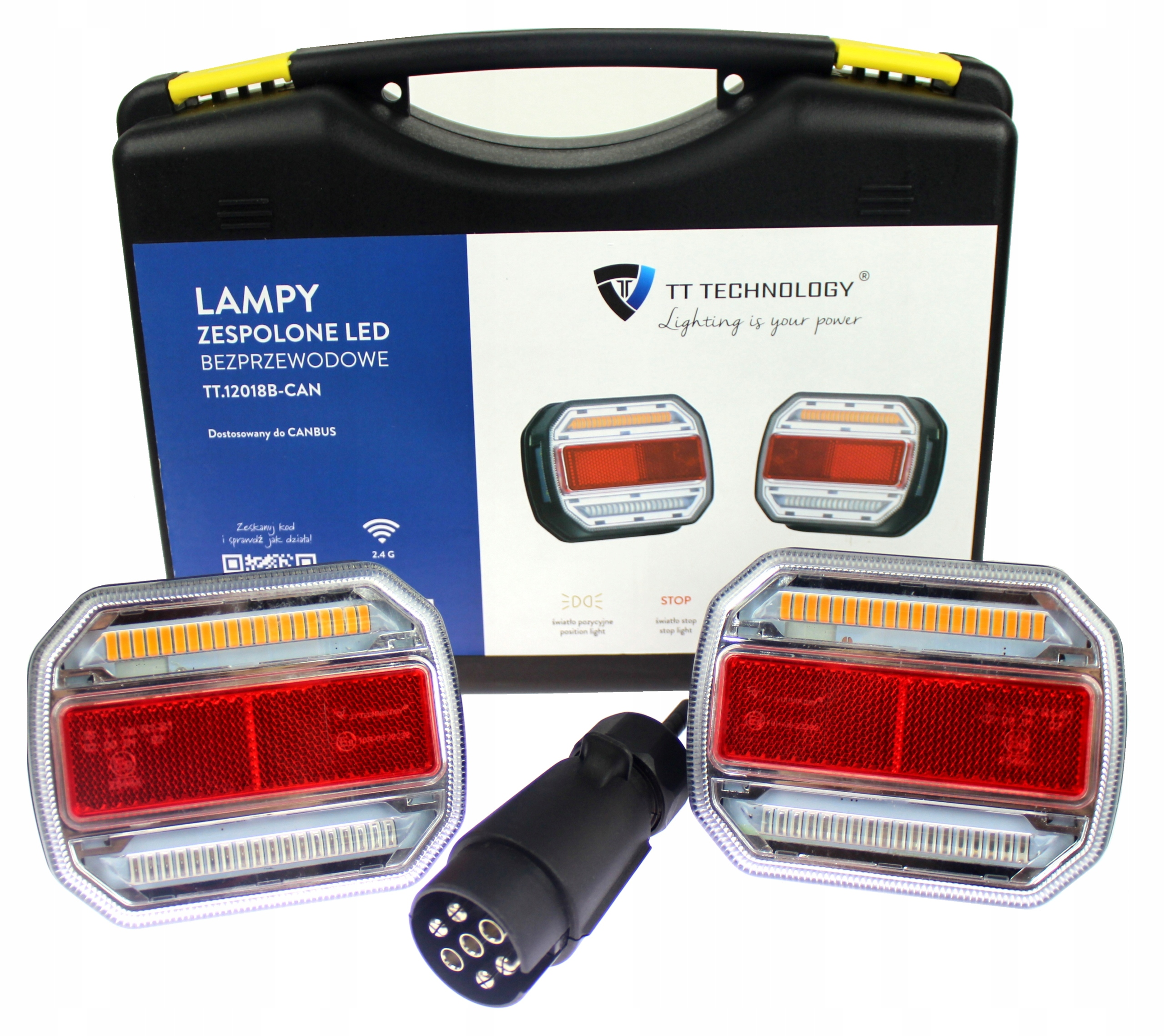 Bezdrátová Zadní Led Světla Magnet 12-24V Canbus