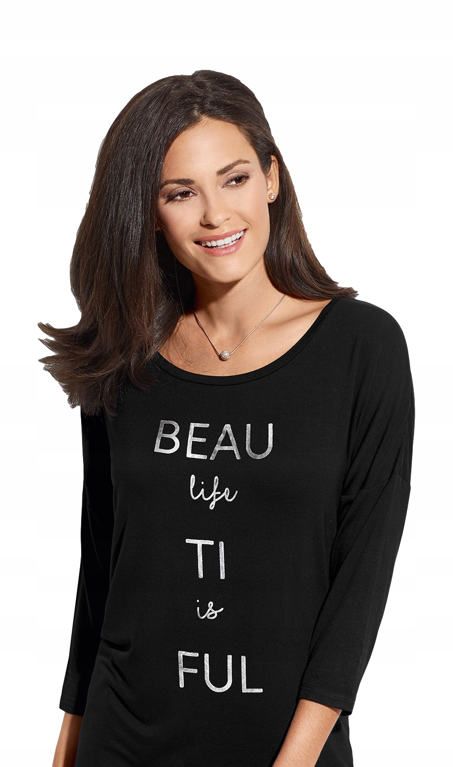 

Bluzka Damska koszulka lekka Czarna Beautiful *XL