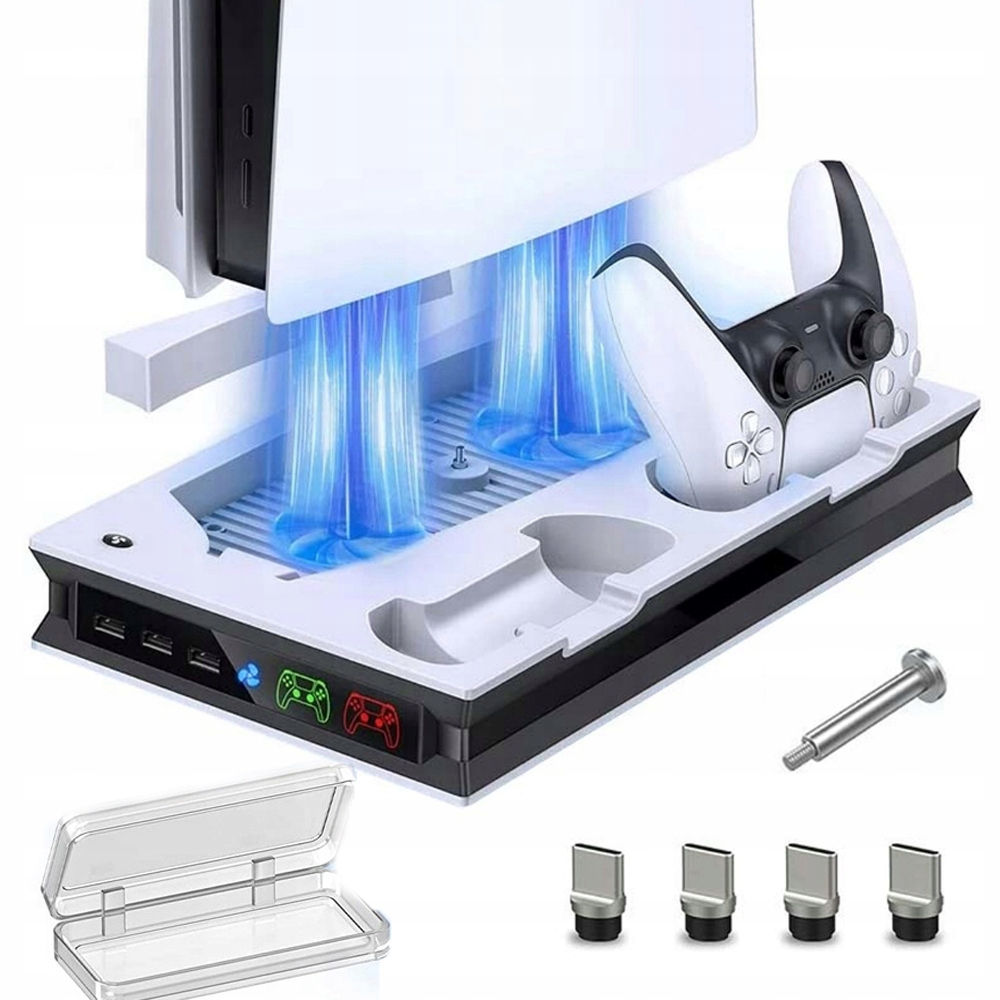 Stojak Do PS5 Z Wentylatorami 3500RPM I Ładowaniem