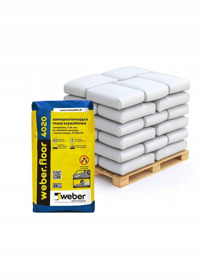 Weber Floor 4020 wylewka samopoziomujaca 25kg Paleta 42 szt.