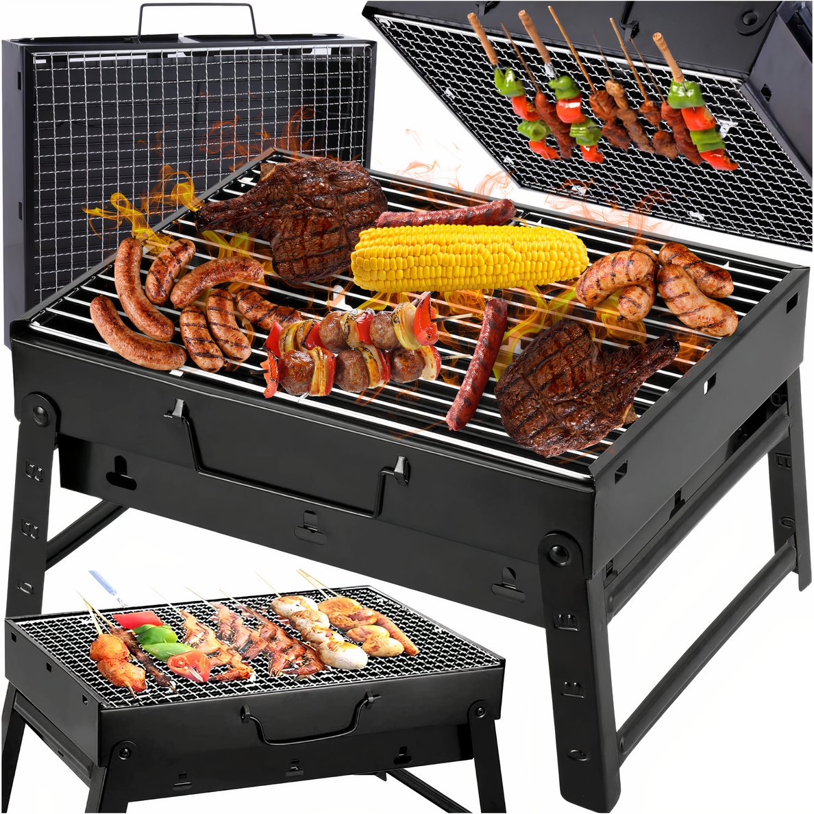 

Grill Turystyczny Przenośny Składany Węglowy