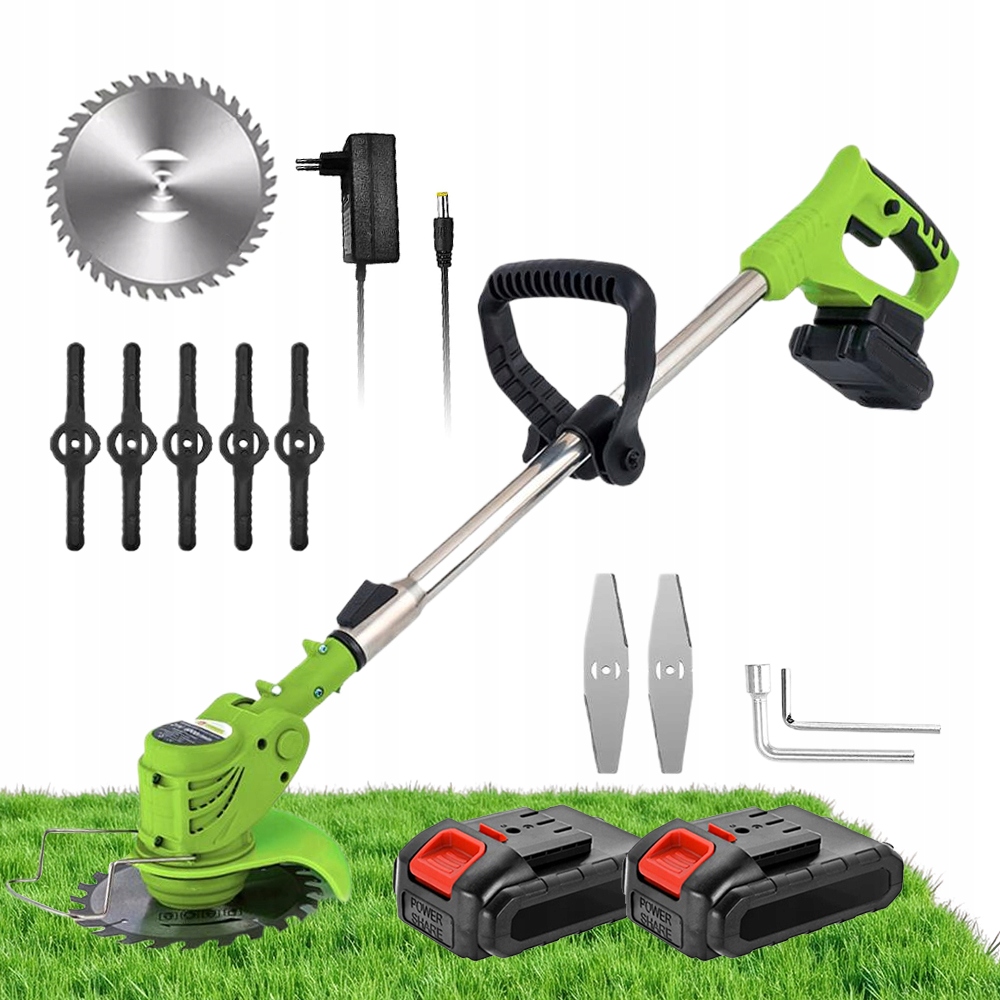 Výkonný Aku Vyžínač 21V 2000MAH Sekačka 1000 W S 2X Akumulátorem