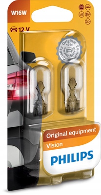 Żarówki Philips W16W 12V 12067B2 Komplet 2 Sztuki