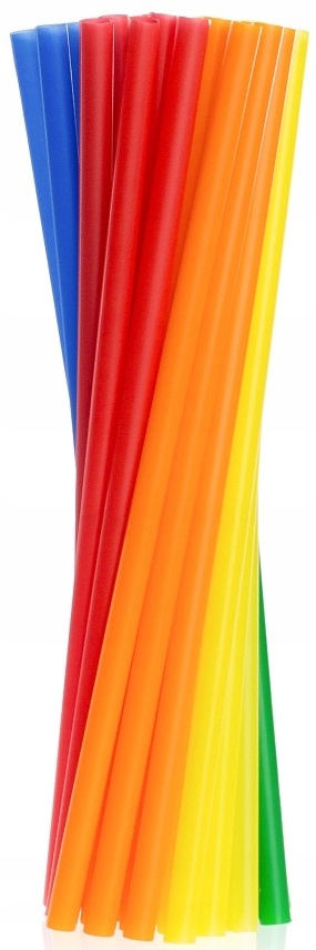 SŁOMKI RURKI WIELKOKROTNEGO UŻYTKU KOLOROWE 200SZT