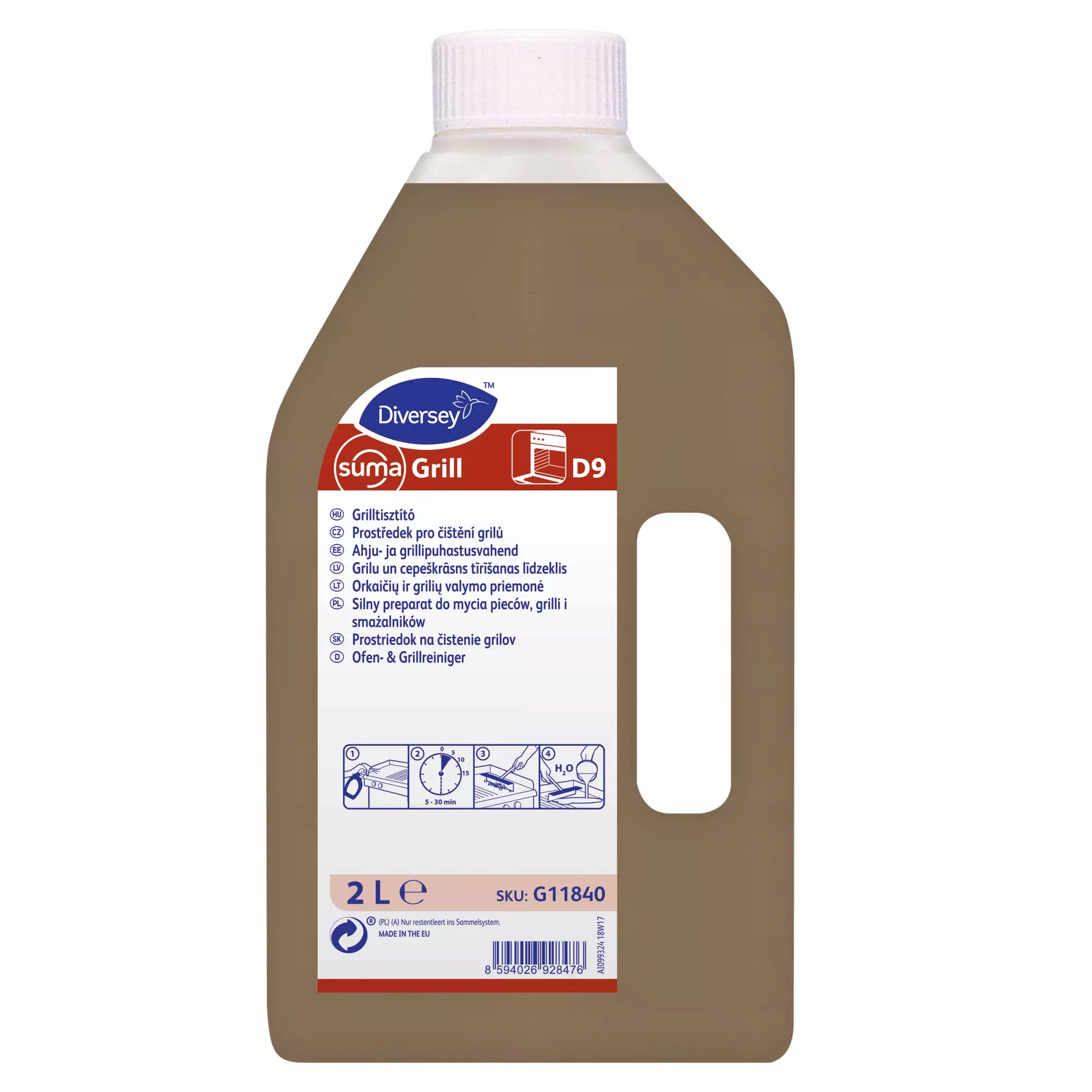 Diversey Suma Grill D9 Srodek Do Czyszczenia Grilli Piekarnikow 2L
