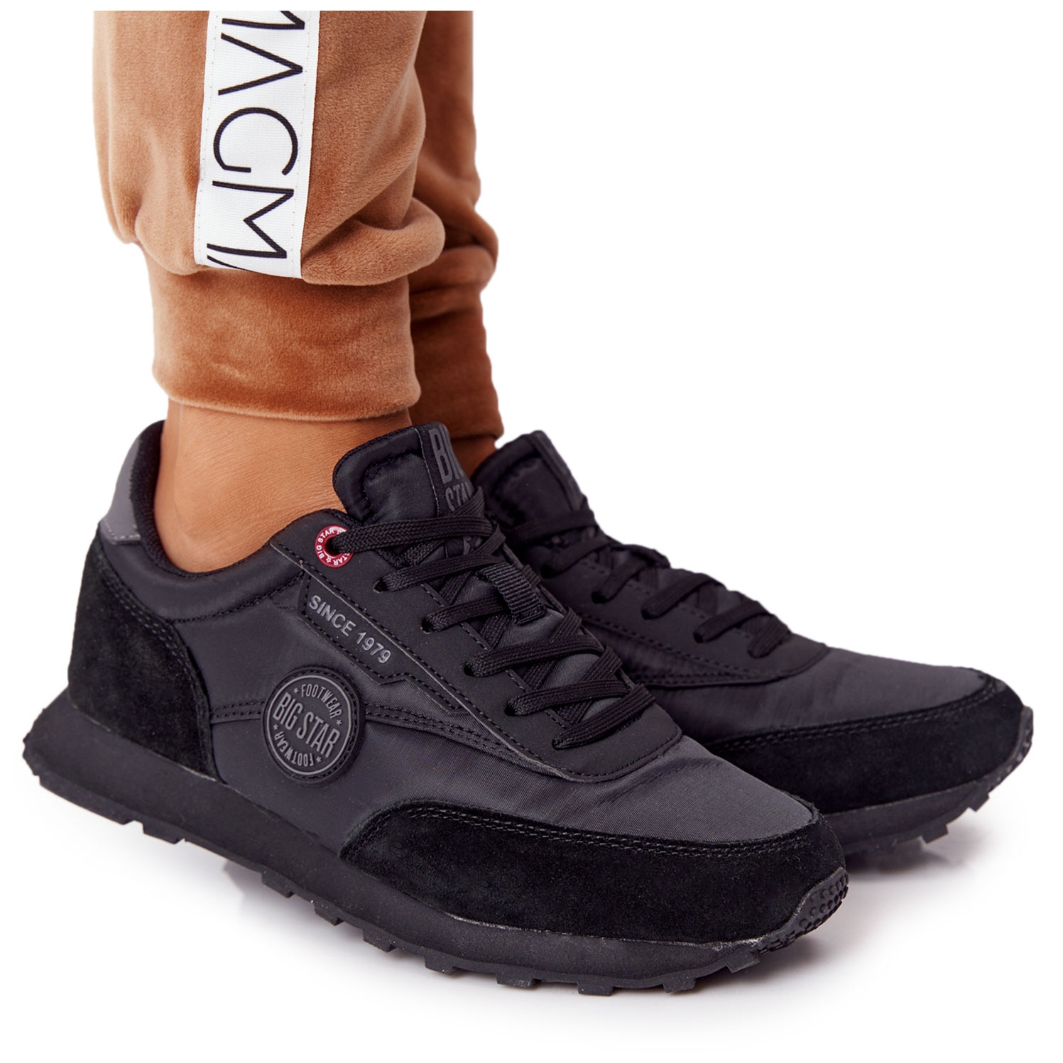 

Czarne Skóra ekologiczna Buty Big Star r.37