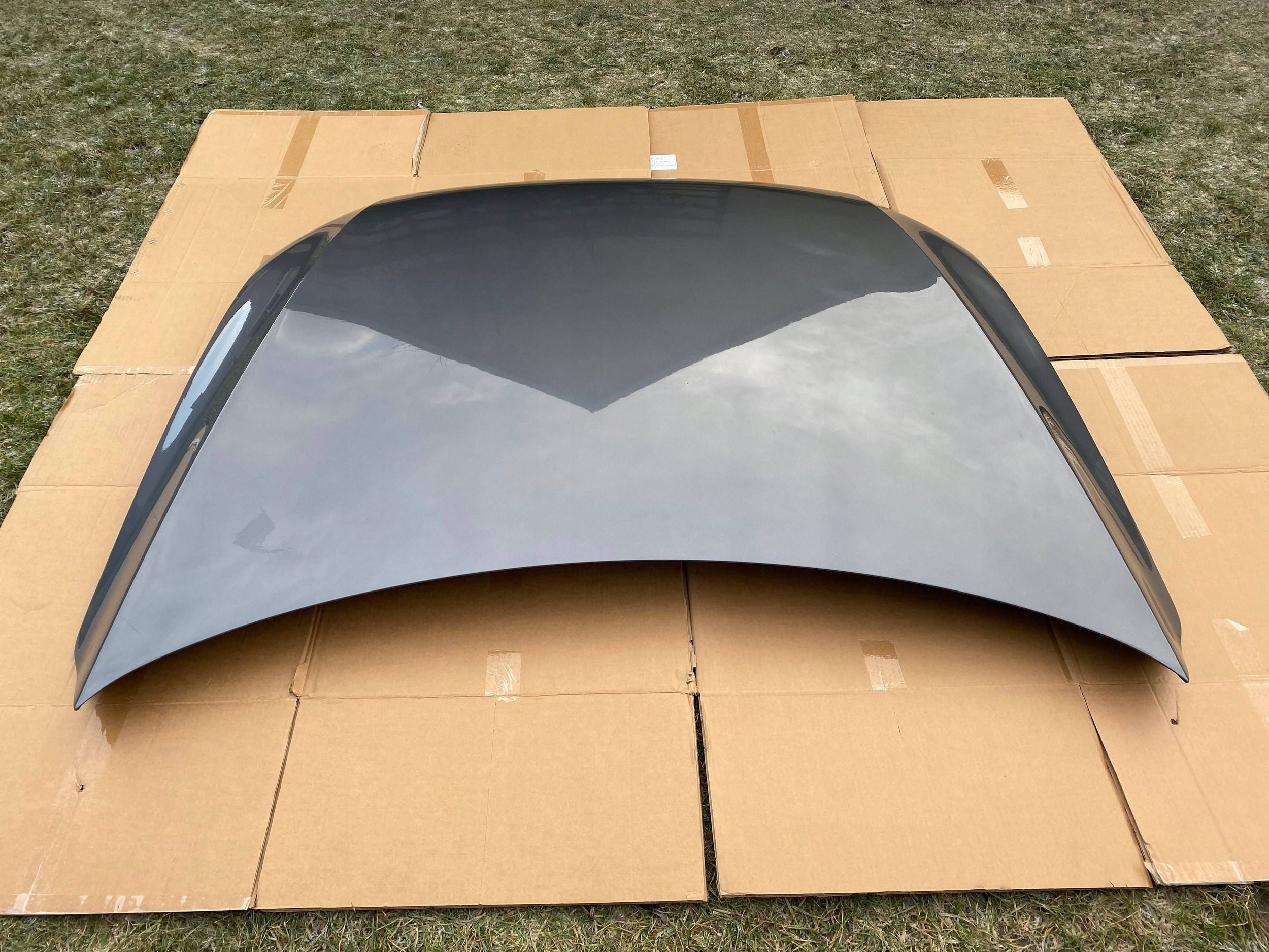 AUDI Q5 LIFT 8R originál complete bonnet cover front LX7R grey