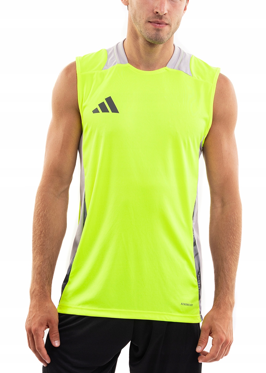 Koszulka Męska adidas Tiro 24 Aeroready Siateczka T-shirt Limonkowa r. S
