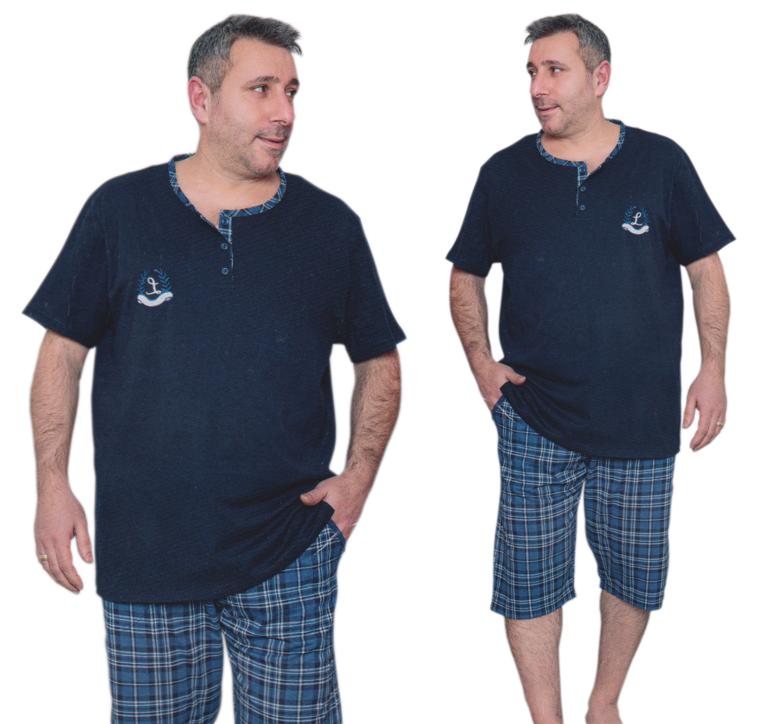 

Piżama Męska, Duże Rozmiary, bawełna, 4XL