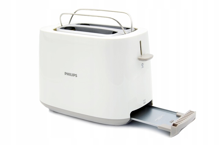 PHILIPS Toster 2 Kromki 8 Stopni Z Podgrzewaczem Funkcja Rozmrażania Biały — miniatura 14