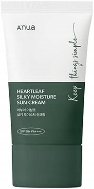Anua Heartleaf Silky Moisture Sun Cream Spf 50+ 50 ml krém s ochranným faktorem
