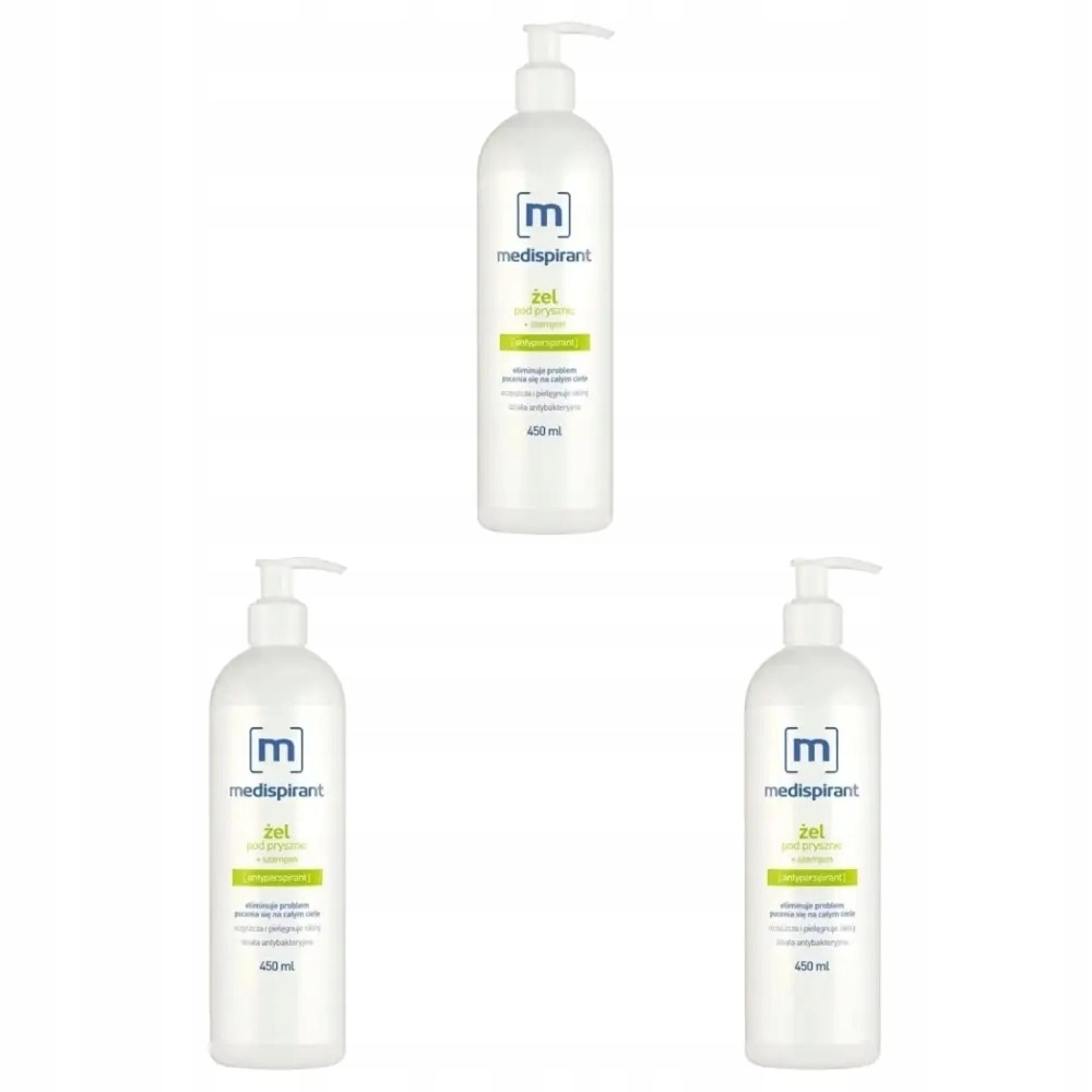 3x Medispirant Żel pod prysznic, 450 ml