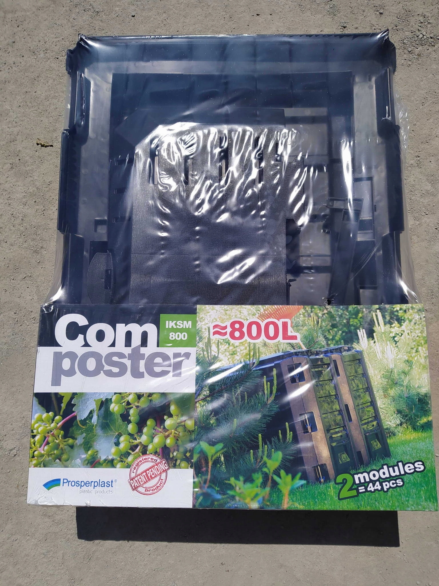 Kompostownik modułowy dwukomorowy 800L czarny Producent Prosperplast