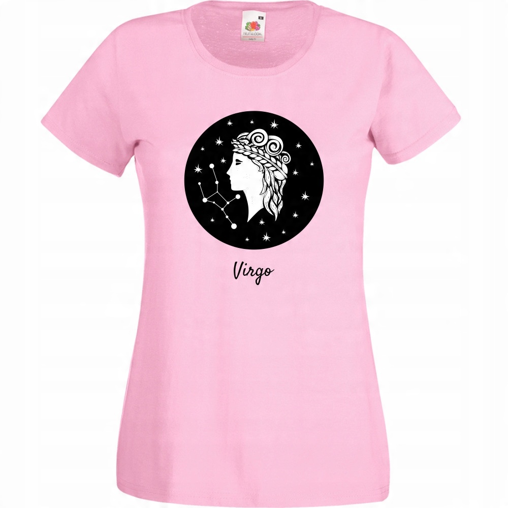 

Koszulka virgo znak zodiaku S różowa