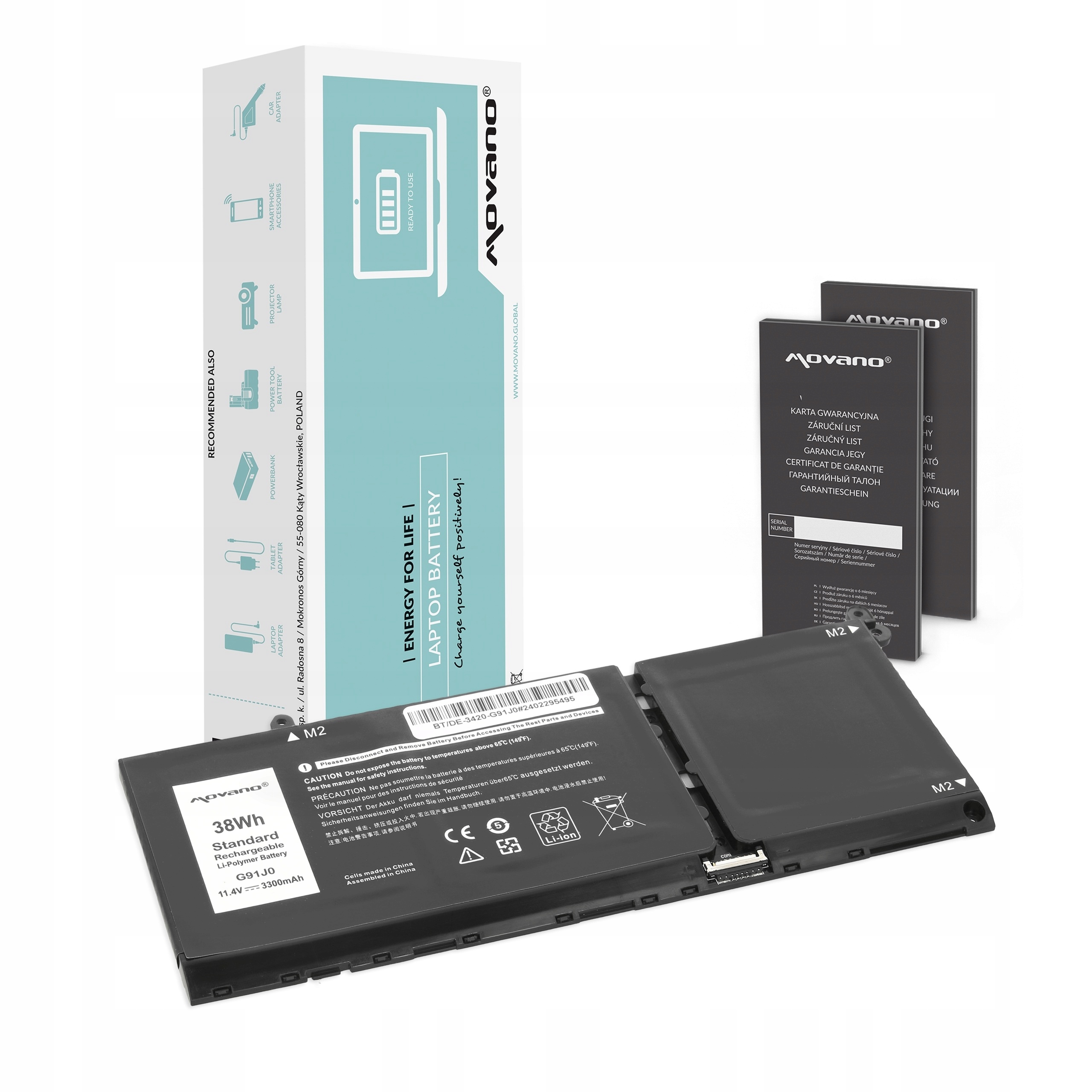 Bateria do Dell 3320 3520 5410 5418 7420 3511 5510 5420 5510 7420 G91J0