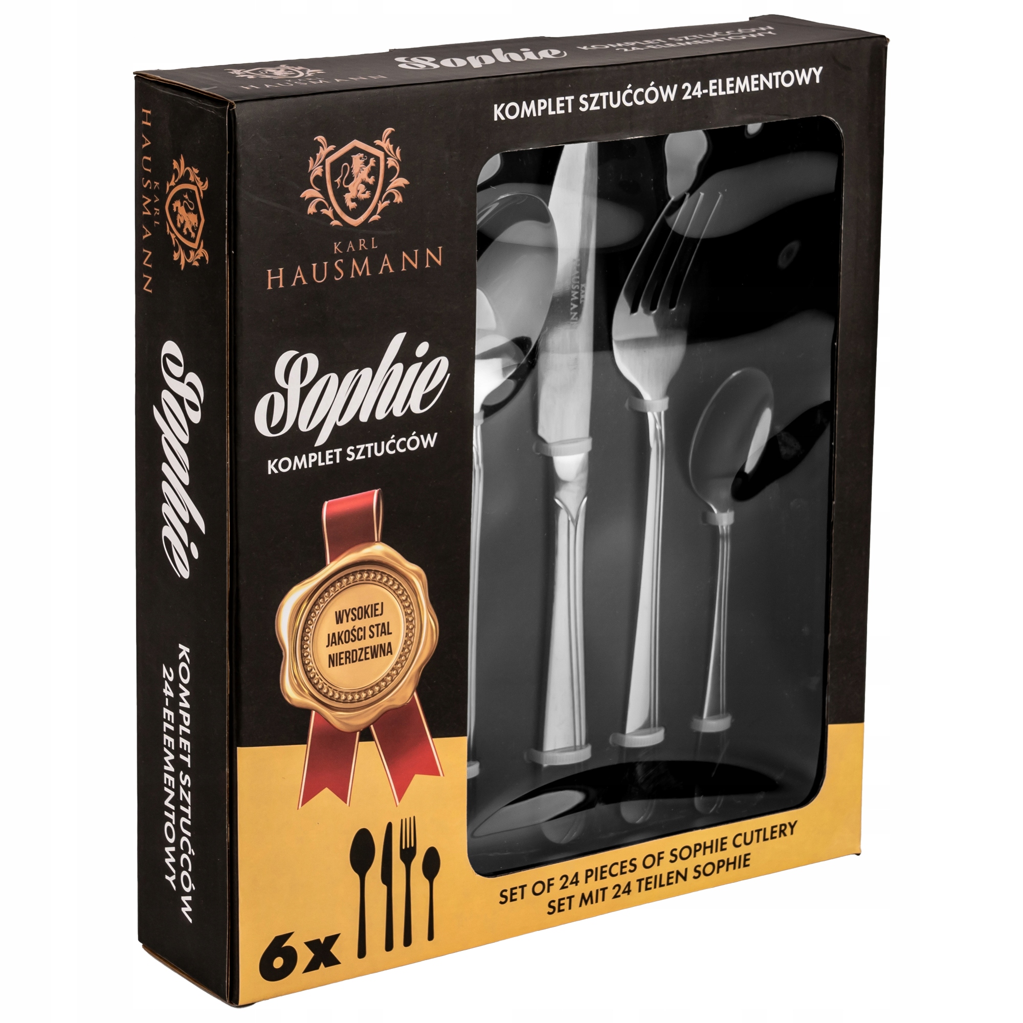 ZESTAW SZTUĆCÓW 24 EL 6 os komplet sztućce pudełko Kod producenta 4260317611429