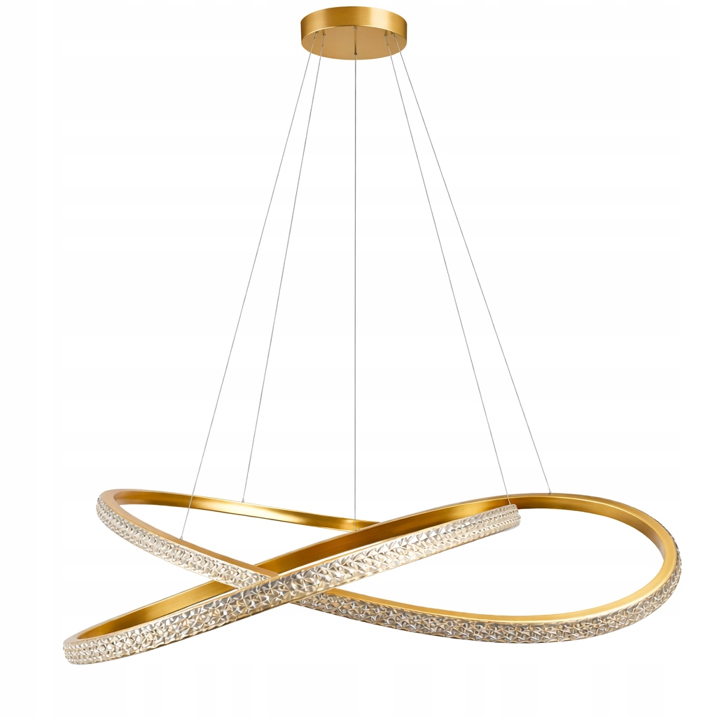 Led Stropná Lampa Stropné Svietidlo Závesná Luster 3 Farby Zlatá Kryštál Krúžky