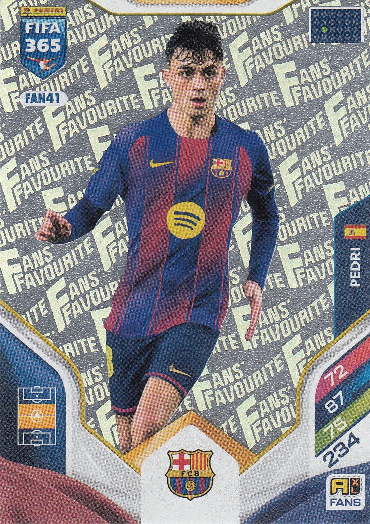 Karta Kolekcjonerska Panini Fifa 365 2026 Fans' Favourite Pedri FAN41