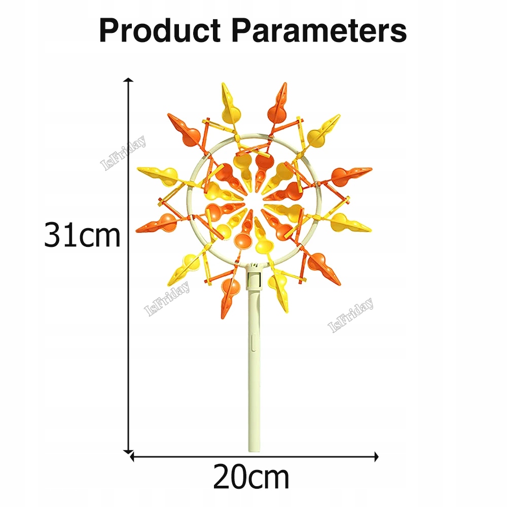 3D Colorful Rotating Windmill Handheld Flowing Wind Spinner Sunflower Wiek dziecka 0 +