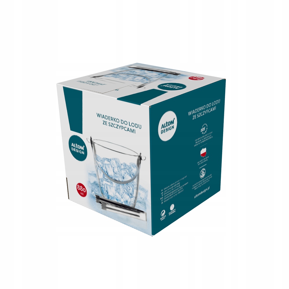 Wiaderko pojemnik na lód do chłodzenia alkoholu i szczypce do lodu Altom Producent Altom Design