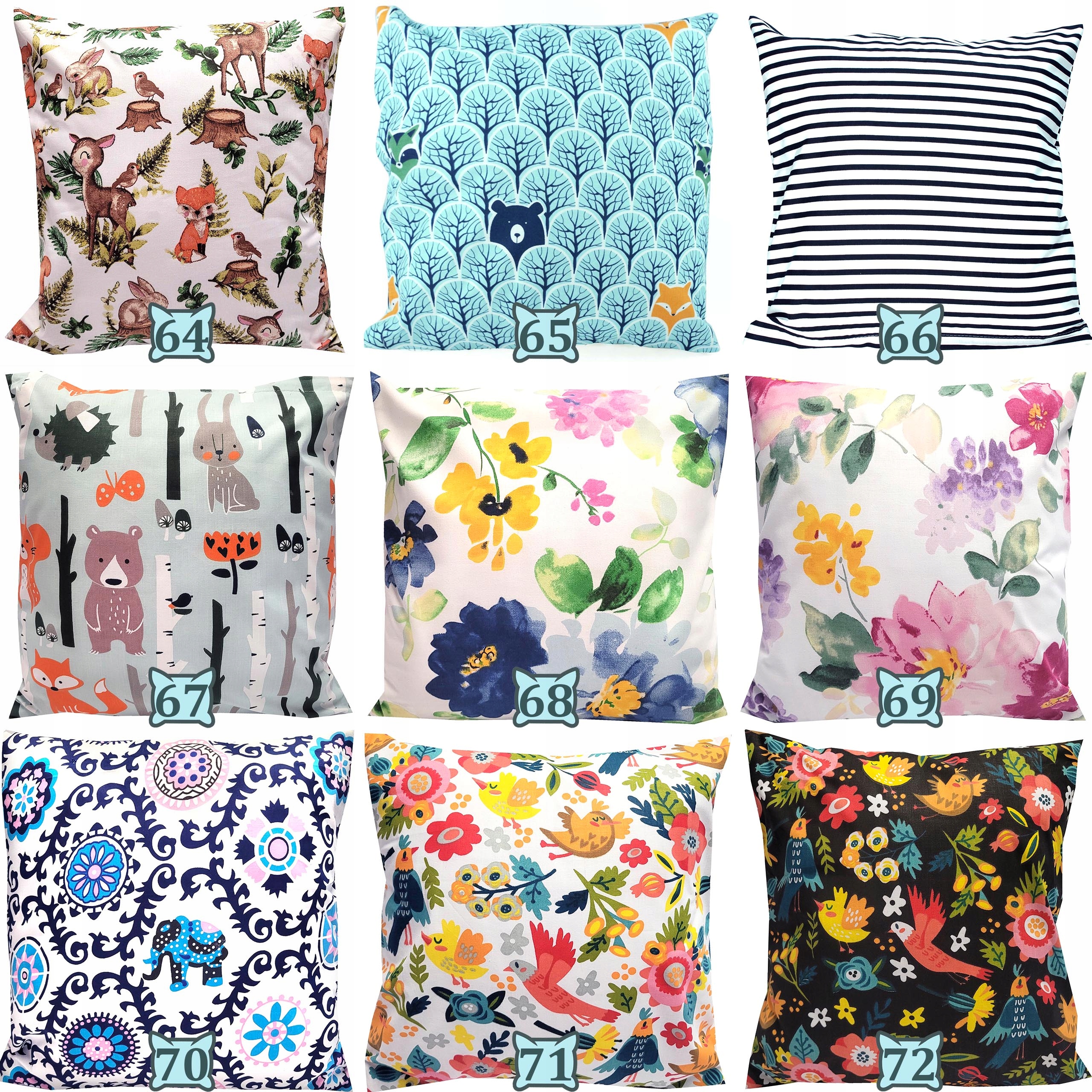 POSZEWKA NA PODUSZKĘ 50x70 BAWEŁNA 100% DUŻY WYBÓR Wymiary poduszki 50x70cm