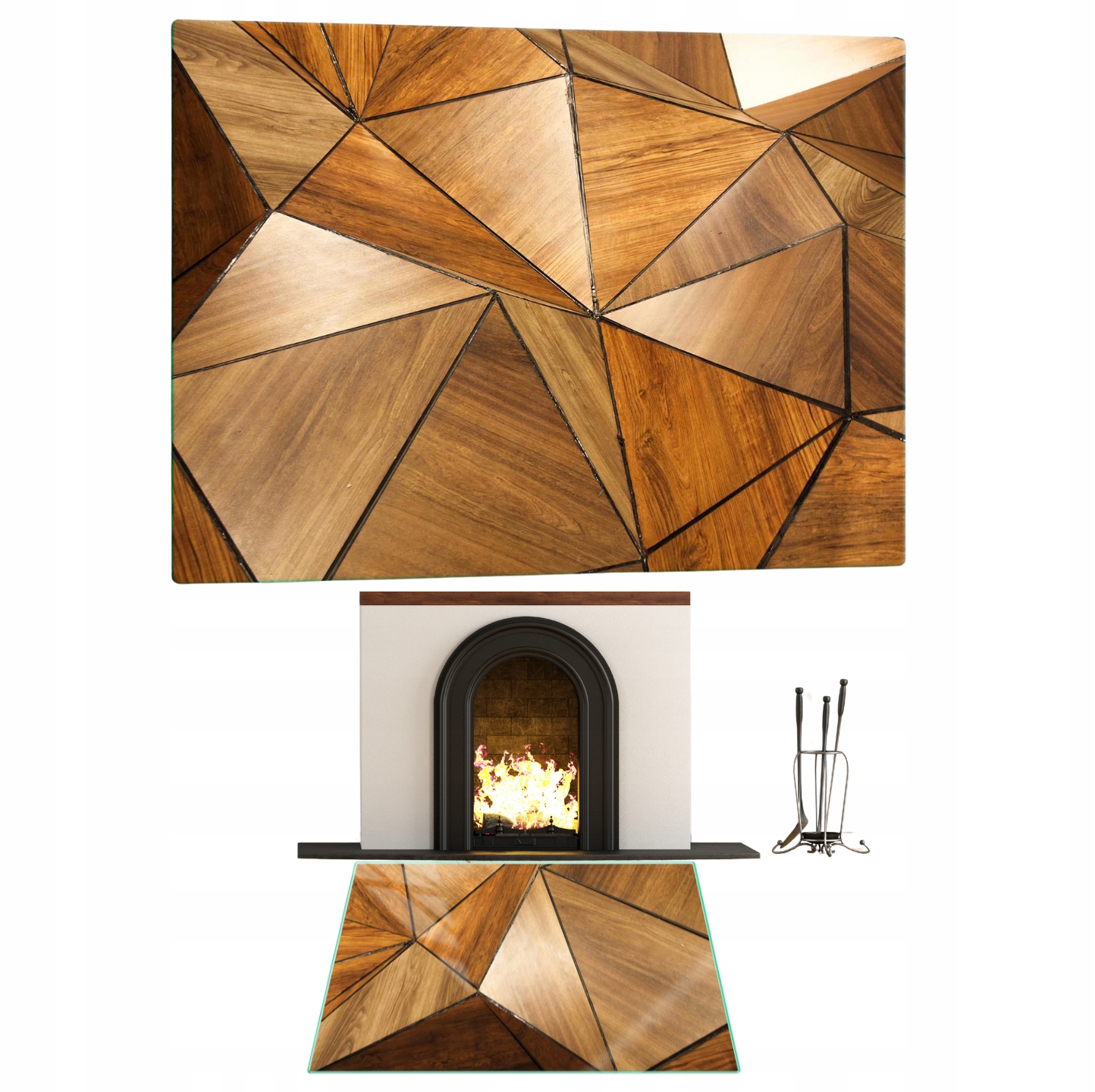 Sklo Pod Krb Tvrzené Sklo Podložka Rozměr 65x60 cm Grafika Mozaika