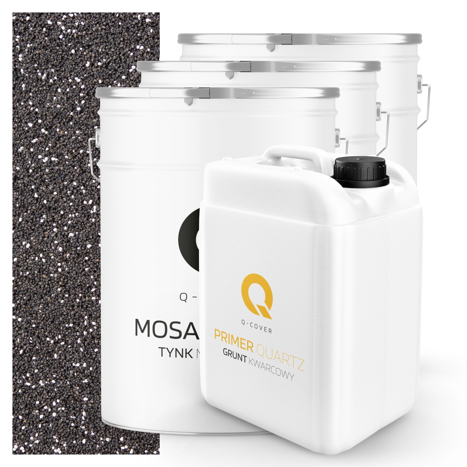 Mozaiková Omítka Černá S Bílou Barvou M43 Pryskyřičná Vnější 3 x 25 Kg Půda 20 m2