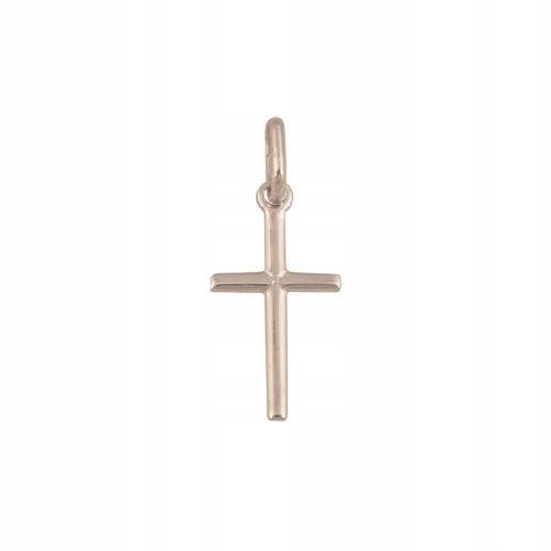 Křížek z bílého zlata 585, elegantní dárek k 14kt biřmování