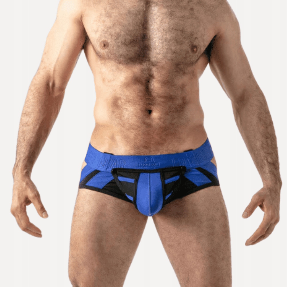 Jockstrap pánský Locker Gear Open Access Blue M otevřený zadní díl