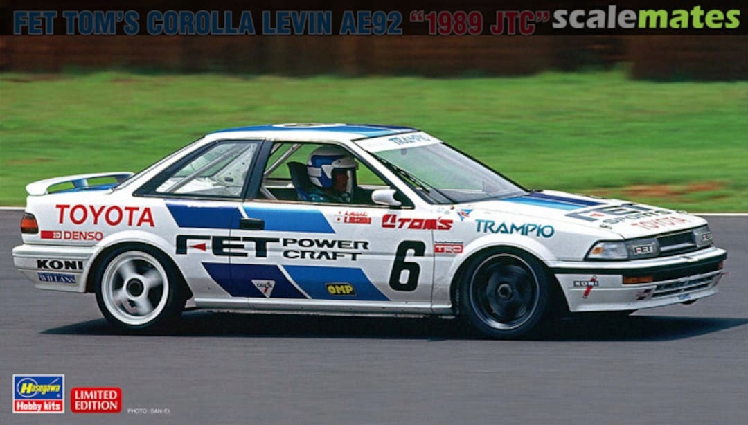 Toyota Fet Tom's Corolla Levin AE92 1989 Jtc 1:24 Hasegawa 20545