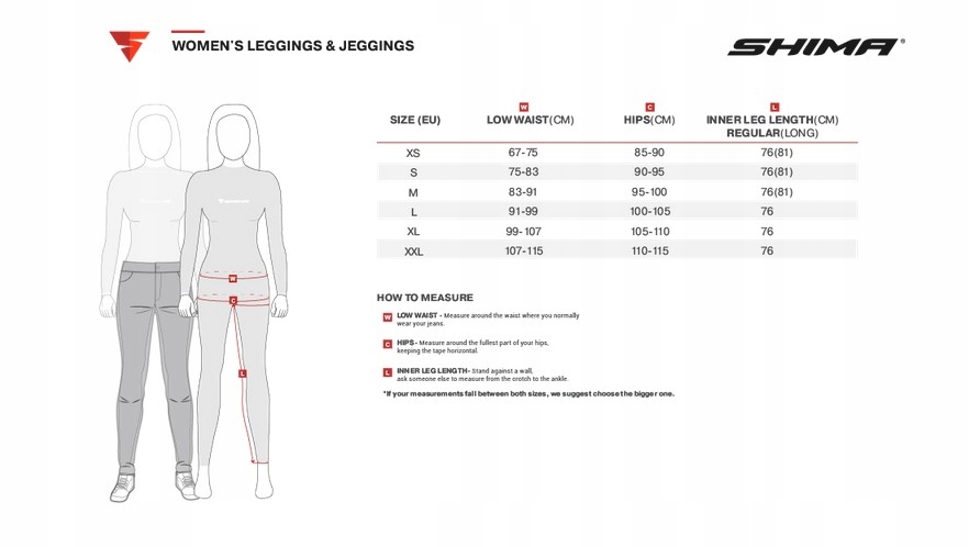 SPODNIE JEGGINSY SHIMA NOX 2.0 DAMSKIE r XS LONG Przeznaczenie miasto