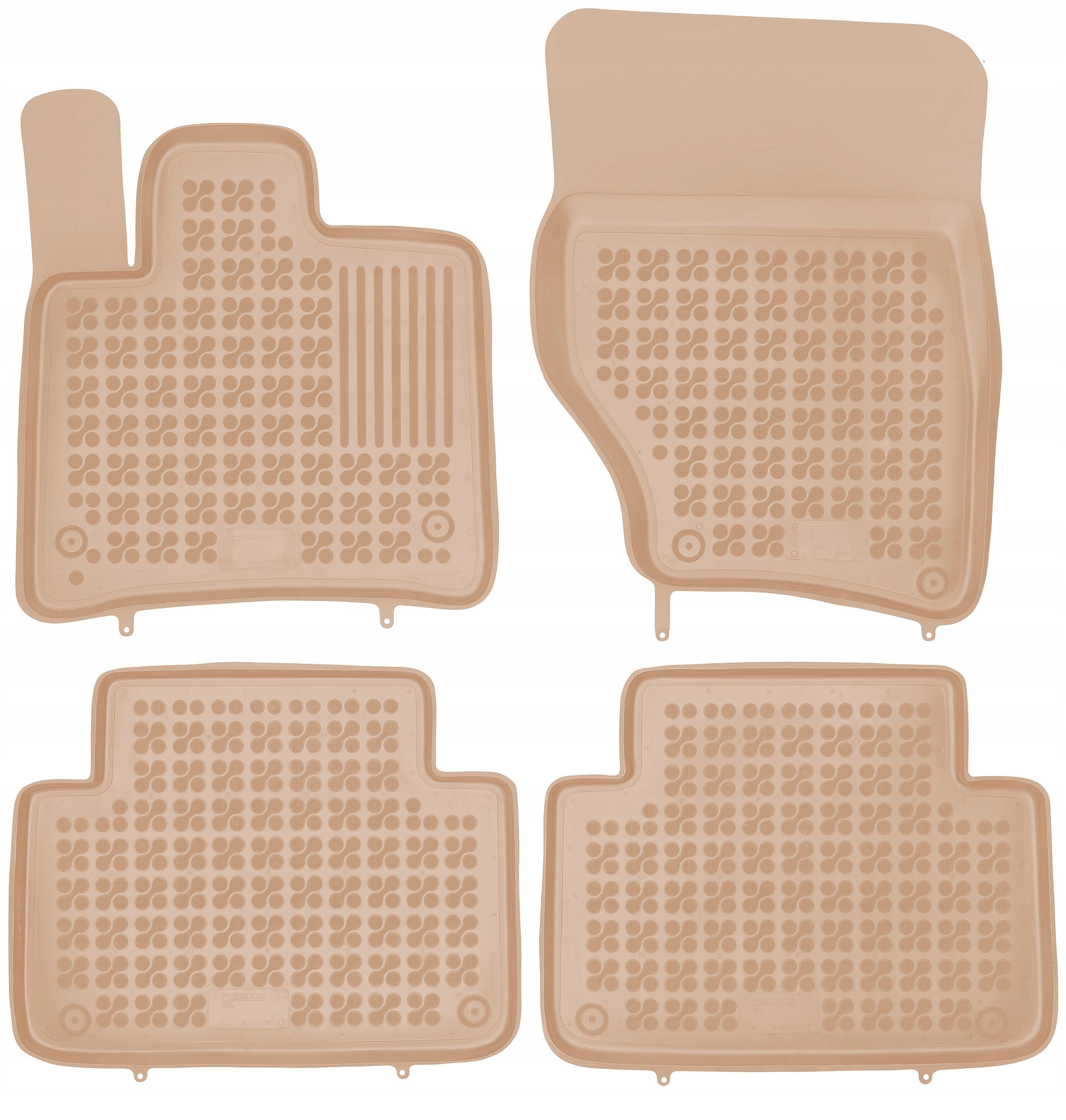 Audi Q7 I Suv 2005-2015 Gumové rohože Béžové