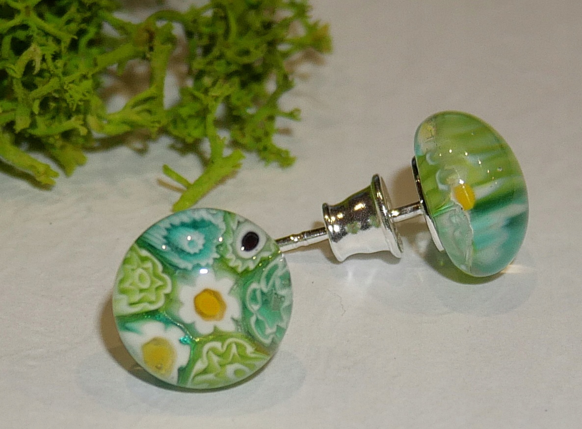 MURANO szkło weneckie kolczyki SZT917 Rodzaj Rękodzieło Wyrób jubilerski