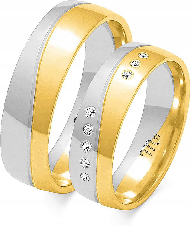 Bílé svatební snubní prsteny na svatba 585, rok 14 15 16, výjimečná kolekce svatba