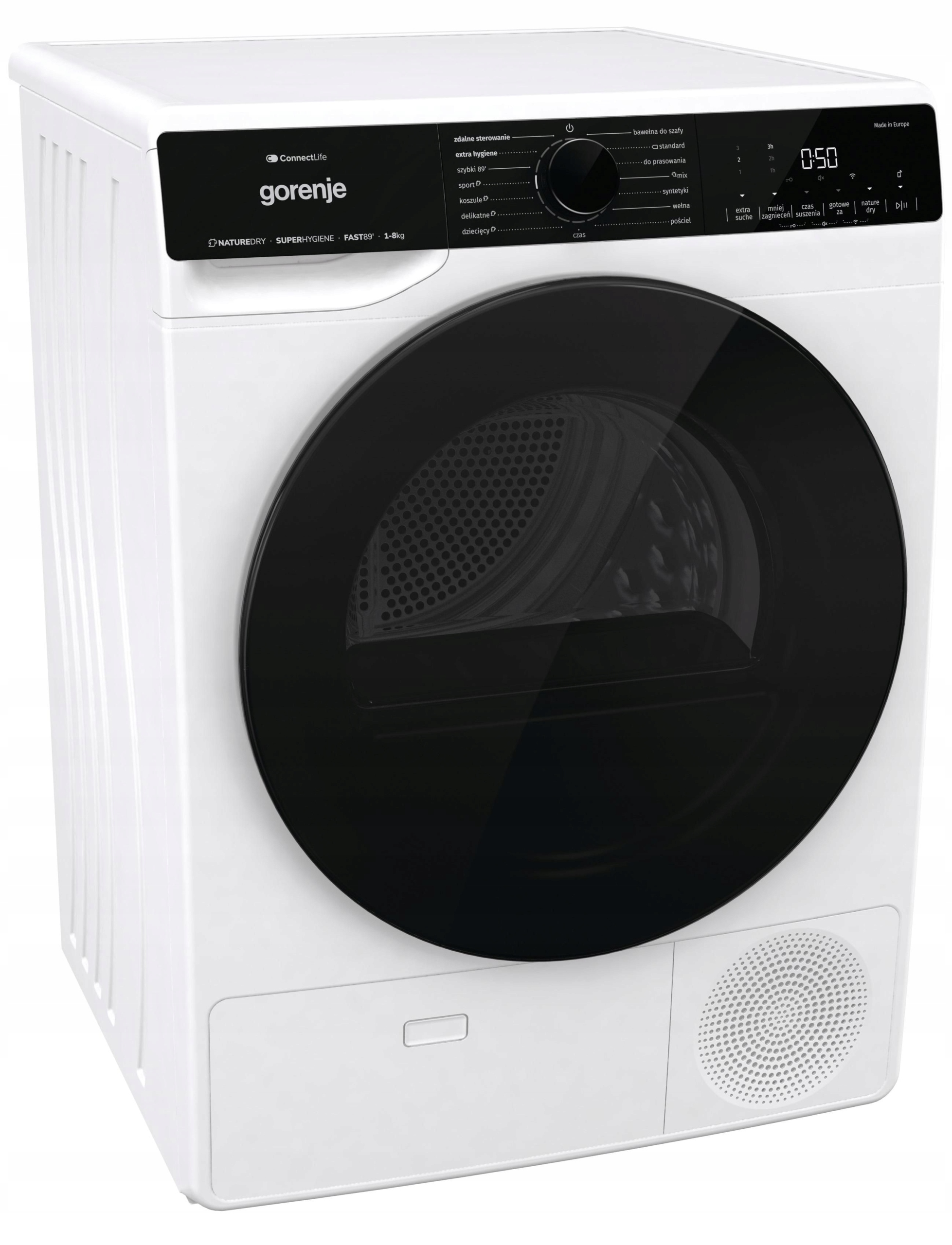 Suszarka bębnowa Gorenje z Pompą Ciepła DPNA83WIFI/PL 8kg A+++