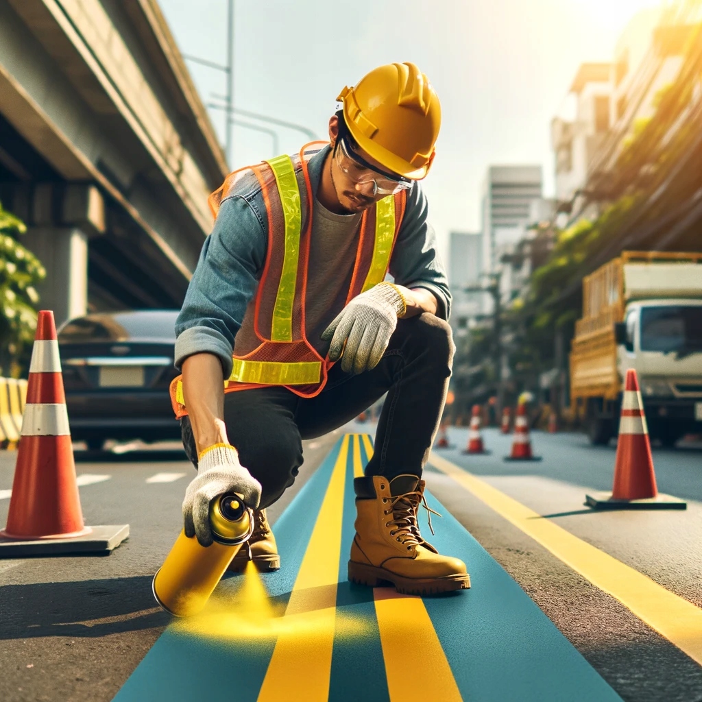 SPRAY FARBA DROGOWA DO MALOWANIA LINII JEZDNI PARKINGÓW 500ml NIEBIESKA Pojemność 500 ml