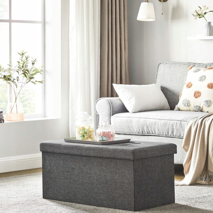Taburet skládací sedací skříň 89 l do 300 kg 76x38x38 cm