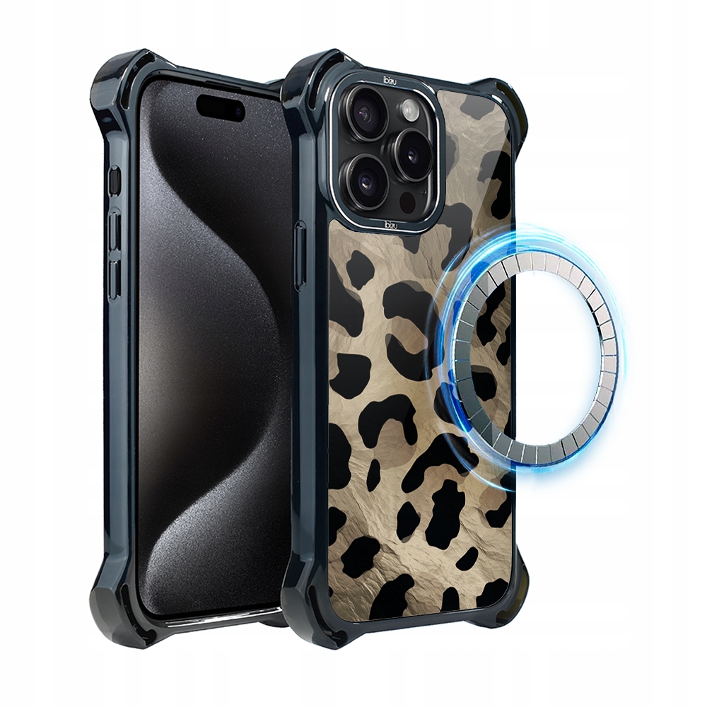 Pouzdro Ibizu DropGuard Ultra s MagSafe pro iPhone 15 Pro Max, barva Wild Leopard