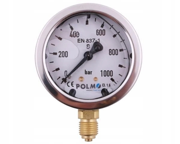 Glycerinový manometr M63 1000 bar G1/4 spodní Polmo