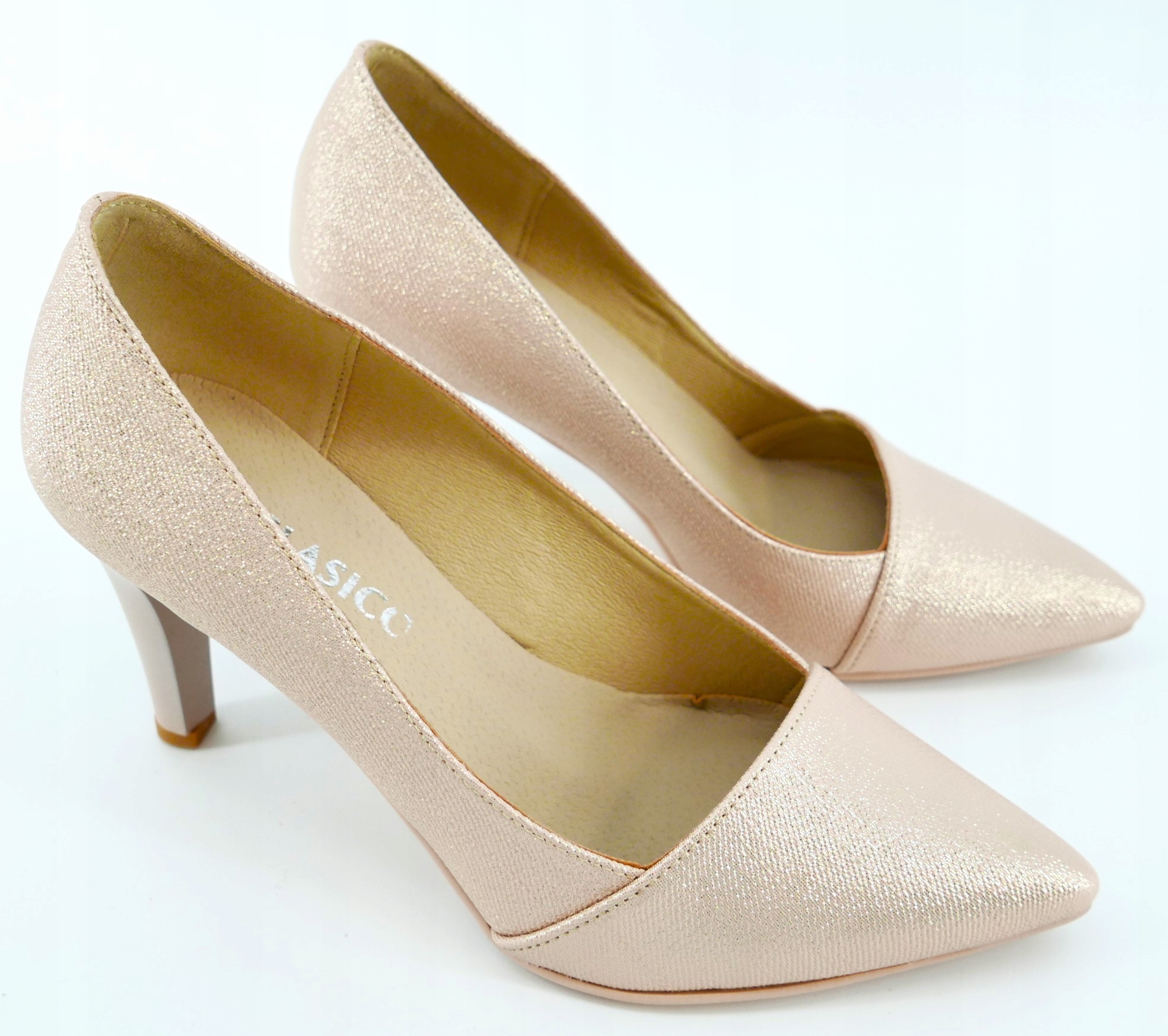 SKORPIO POLSKIE CZÓŁENKA SZPILKI SZAMPANOWE R40 Marka Skorpio