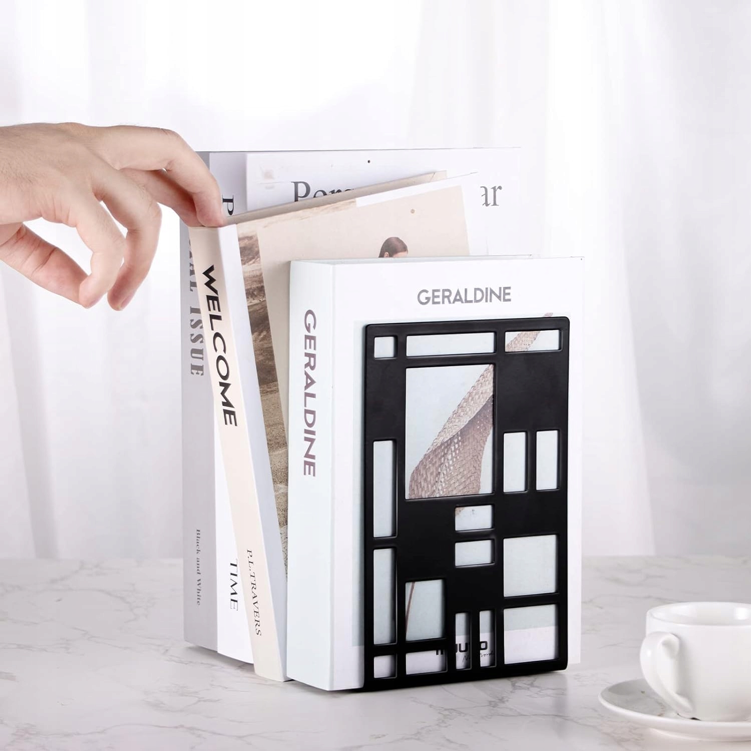 2 x PODPÓRKA DO KSIĄŻEK ANTYPOŚLIZGOWA METALOWA CZARNA PODPÓRKI STOJAK Marka inna